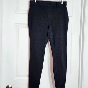 Black Denim JeansTIME & TRU Pull-on Jegging Stretch Pants Charcoal Skinny Fitted